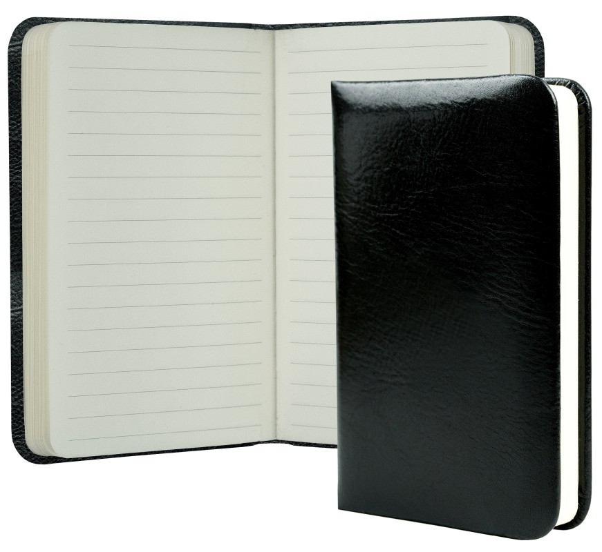 Notizbuch Pocket Format (gebunden) | Echtleder | VINTAGE schwarz